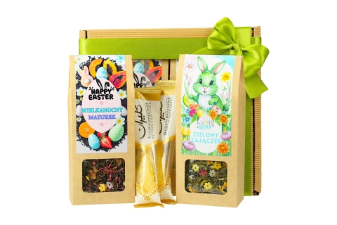 ZESTAW HERBAT WIELKANOCNYCH 2x50g z Pałeczkami Cukrowymi Idealny Na Święta!